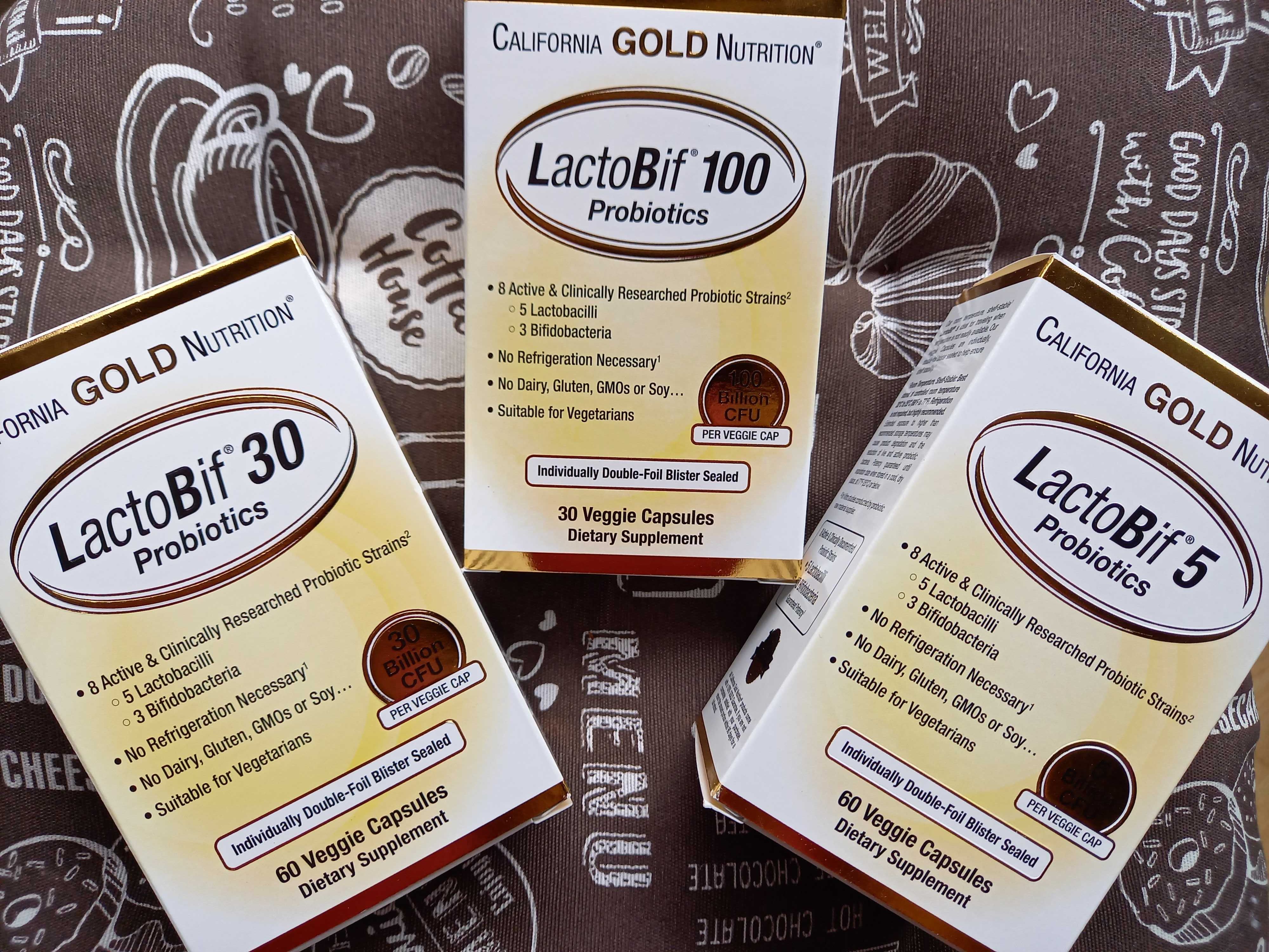 Пробиотики LactoBif Probiotics California Gold 5 30 Млрд КОЕ 10 60