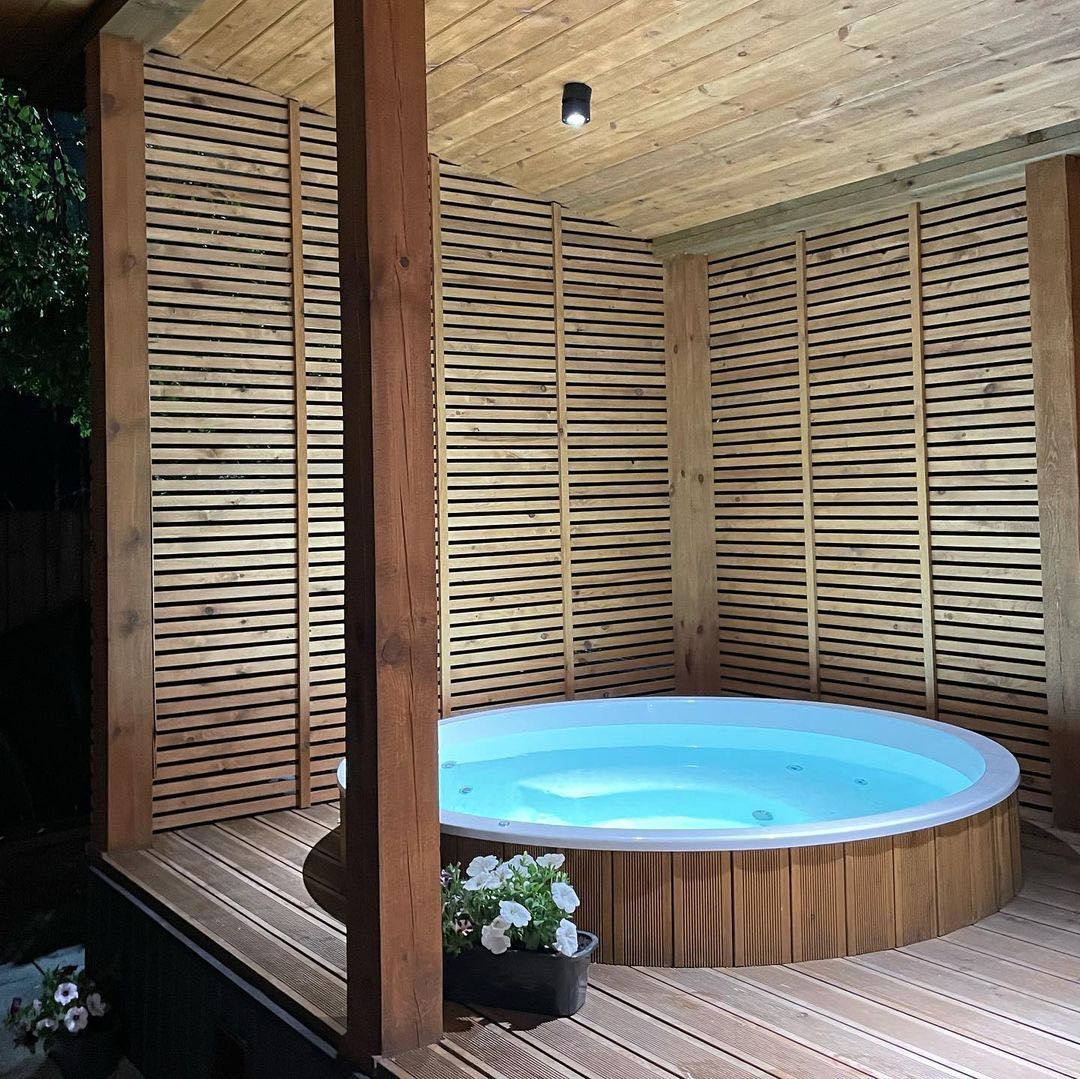 Balia ogrodowa Jacuzzi dla 2-8 osób | Gorąca beczka z piecem Hot Tube