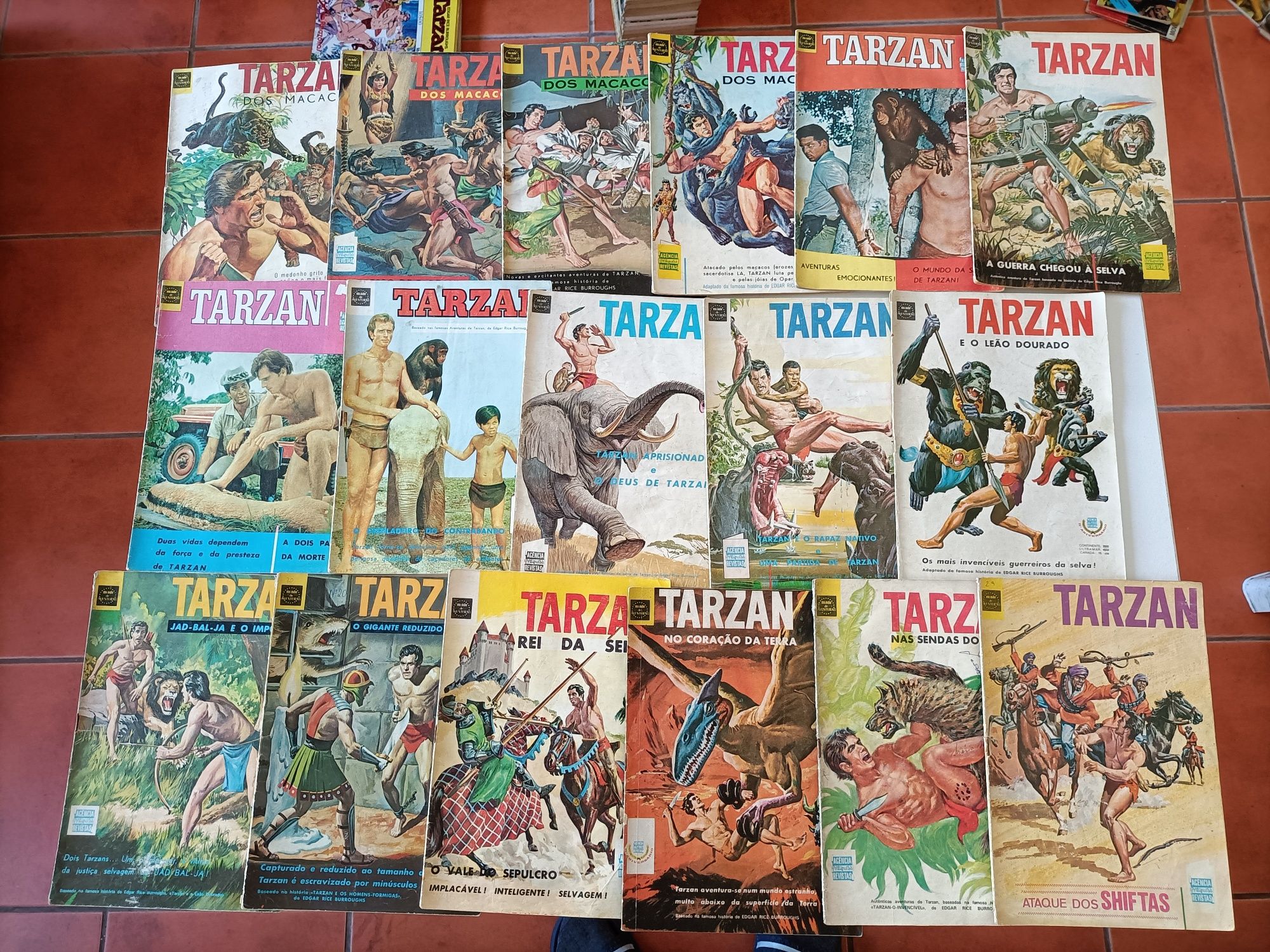 37 Livros de Tarzan, Super Tarzan, Tarzan a Cores, e o Filho de Tarzan