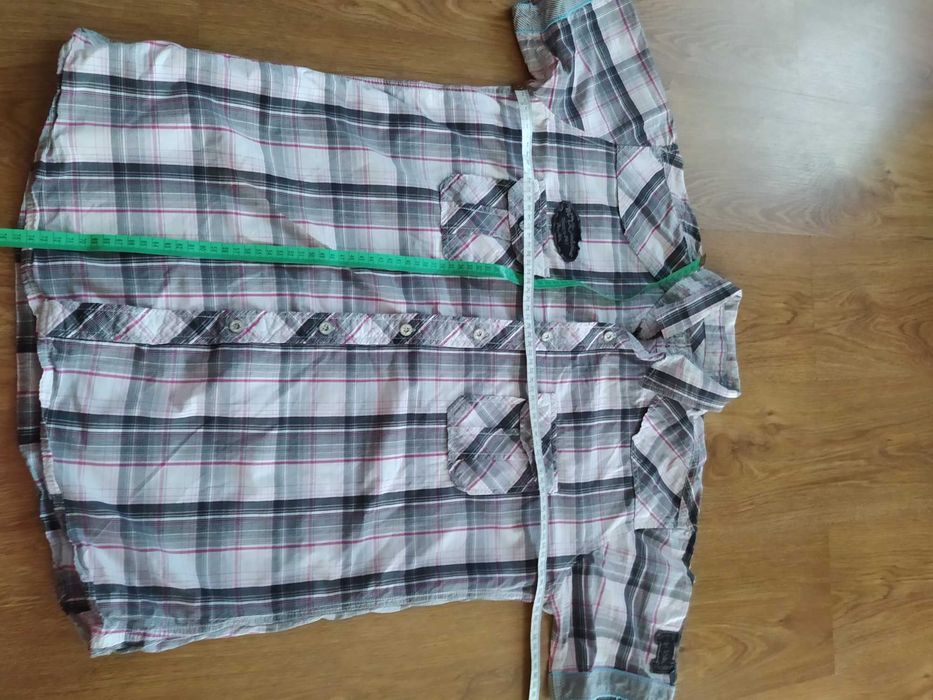 Koszula męska w kratę XXL.