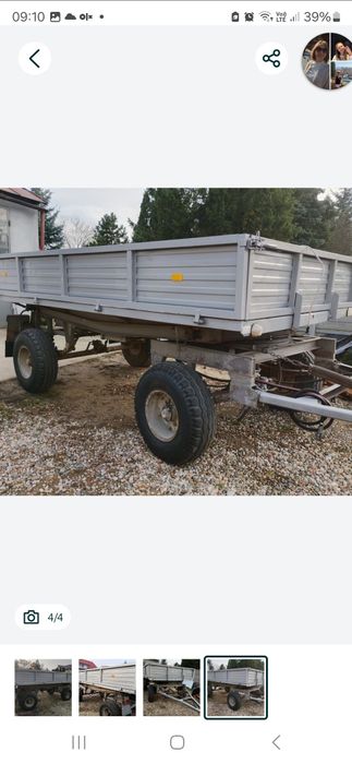 Przyczepa wywrotka D 47 zarejestrowana, transport