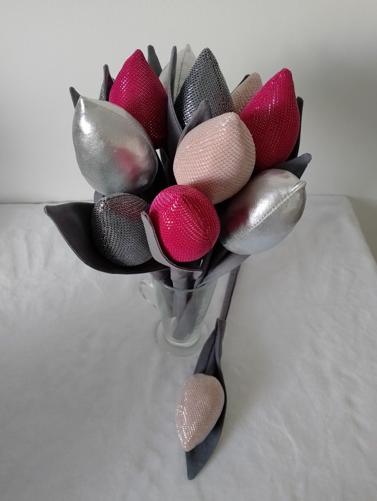 Tulipany Glamour z materiału