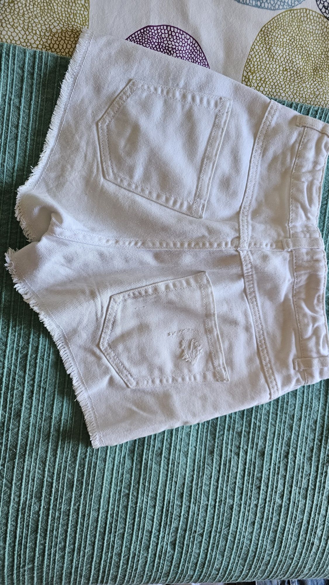 Calções de ganga brancos Benetton