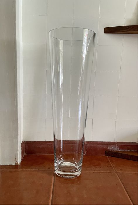 Vaso Decorativo Grande de Vidro / Tall Vase