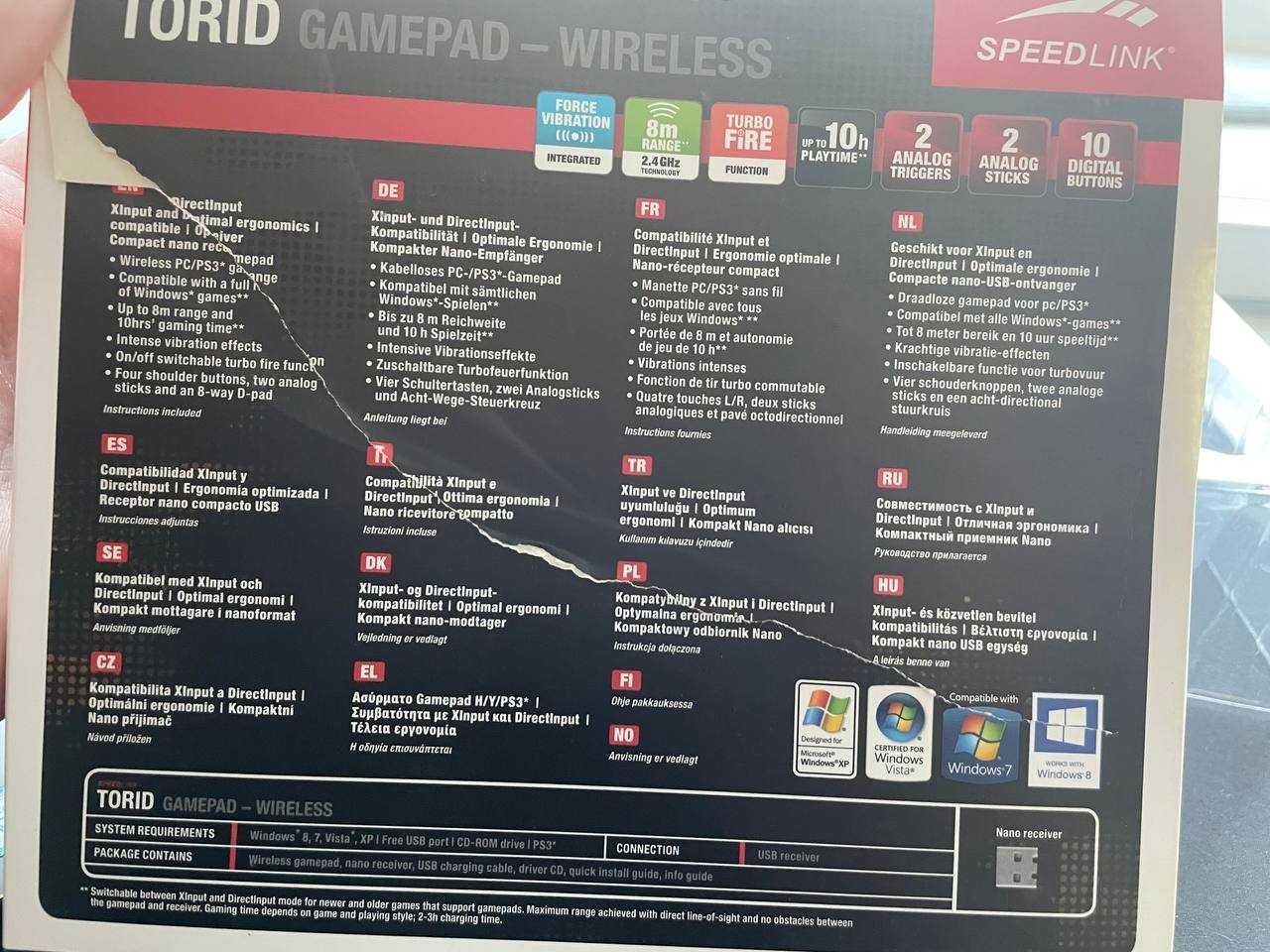Геймпад Speed Link Torid Wireless for PS3/ PC Black Speed-Link