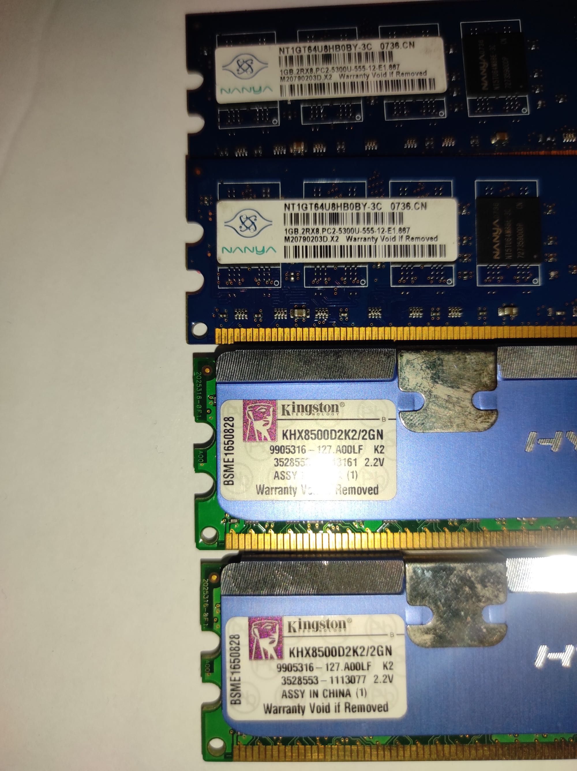 2 x Kingston HYPER DDR2 + 2 gratis !