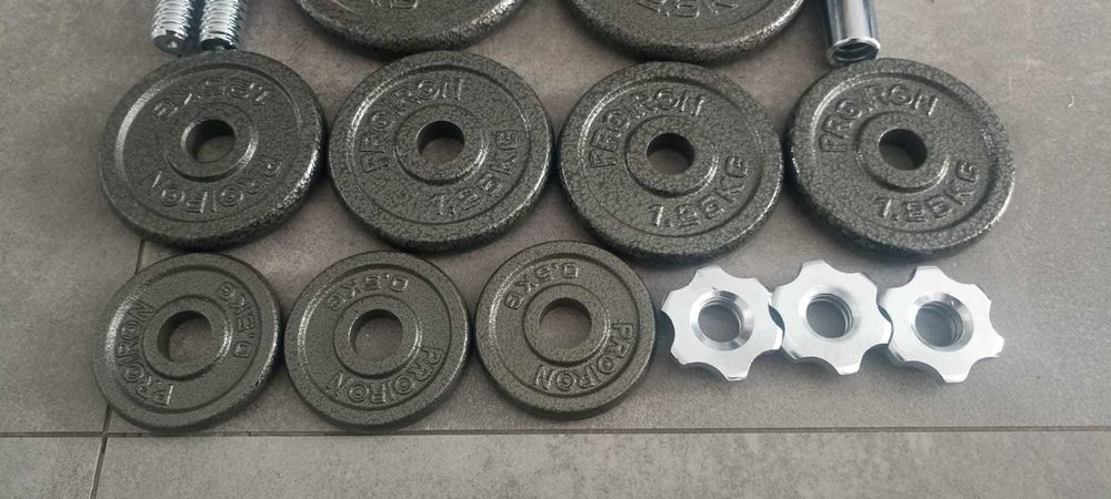 Zestaw hantli żeliwnych PROIRON regulowany zestaw hantli 2 w 1 5-20 kg
