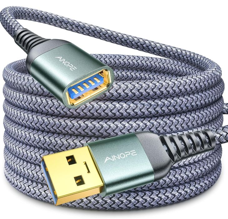 Kabel przedłużacz USB żeński męski mocny Quick Charge 5GB/s USB 3.0 2m