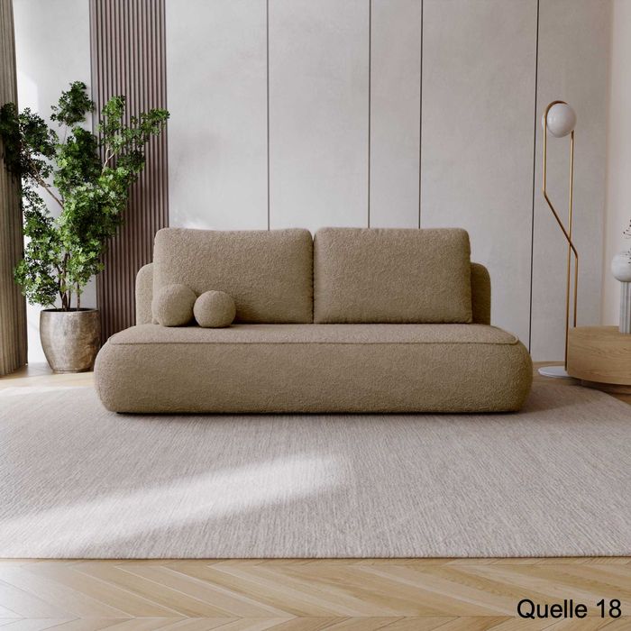 KANAPA rozkładana VEM sprężyny bonell sofa tkanina boucle