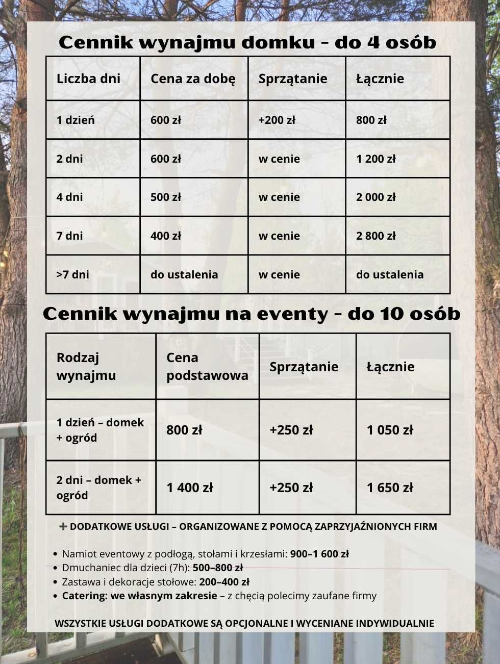 Domek całoroczny, teren rekreacyjny - "Wyrki" Przestrzeń Rekreacyjna