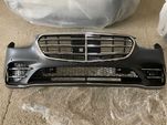 Передний бампер на S-Class W223 20-23год.(стиль AMG line без решетки)