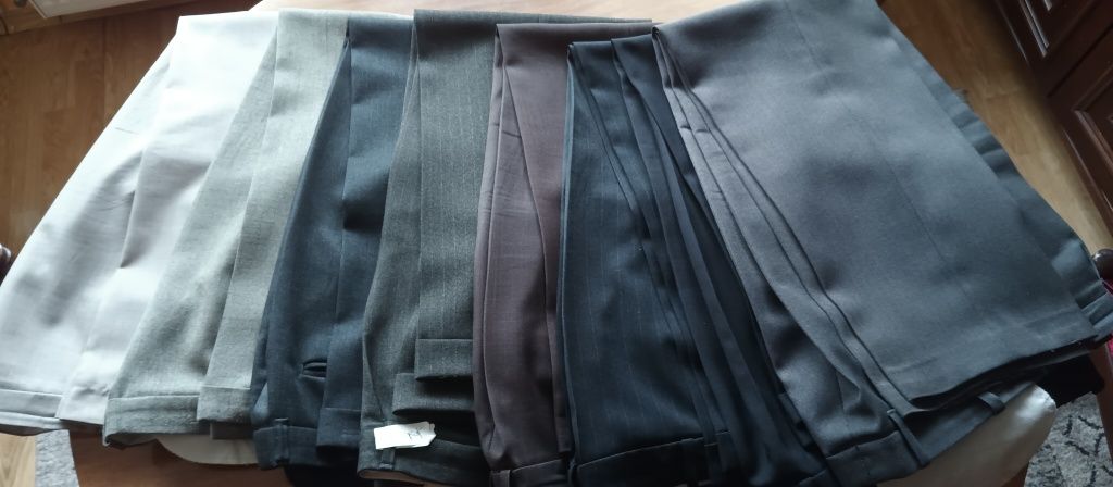 Spodnie męskie garniturowe - pakiet 10 szt