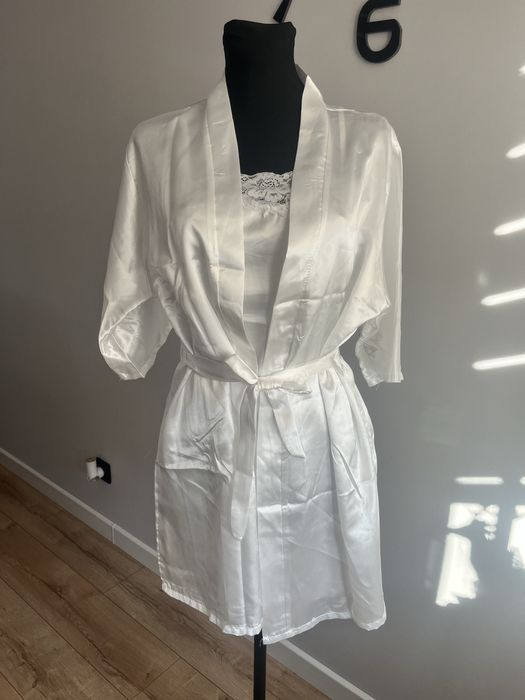 Szlafrok z koszulą nocną + klapki Bride