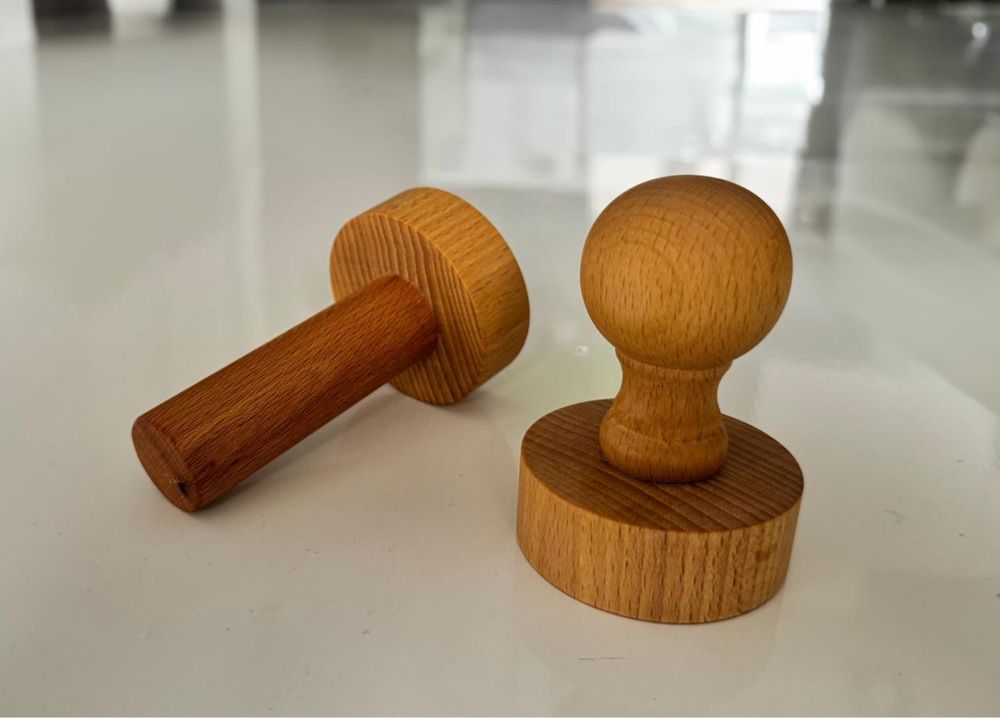 Tamper fi 51 mm drewniany ubijak do kawy idealny prezent hand made