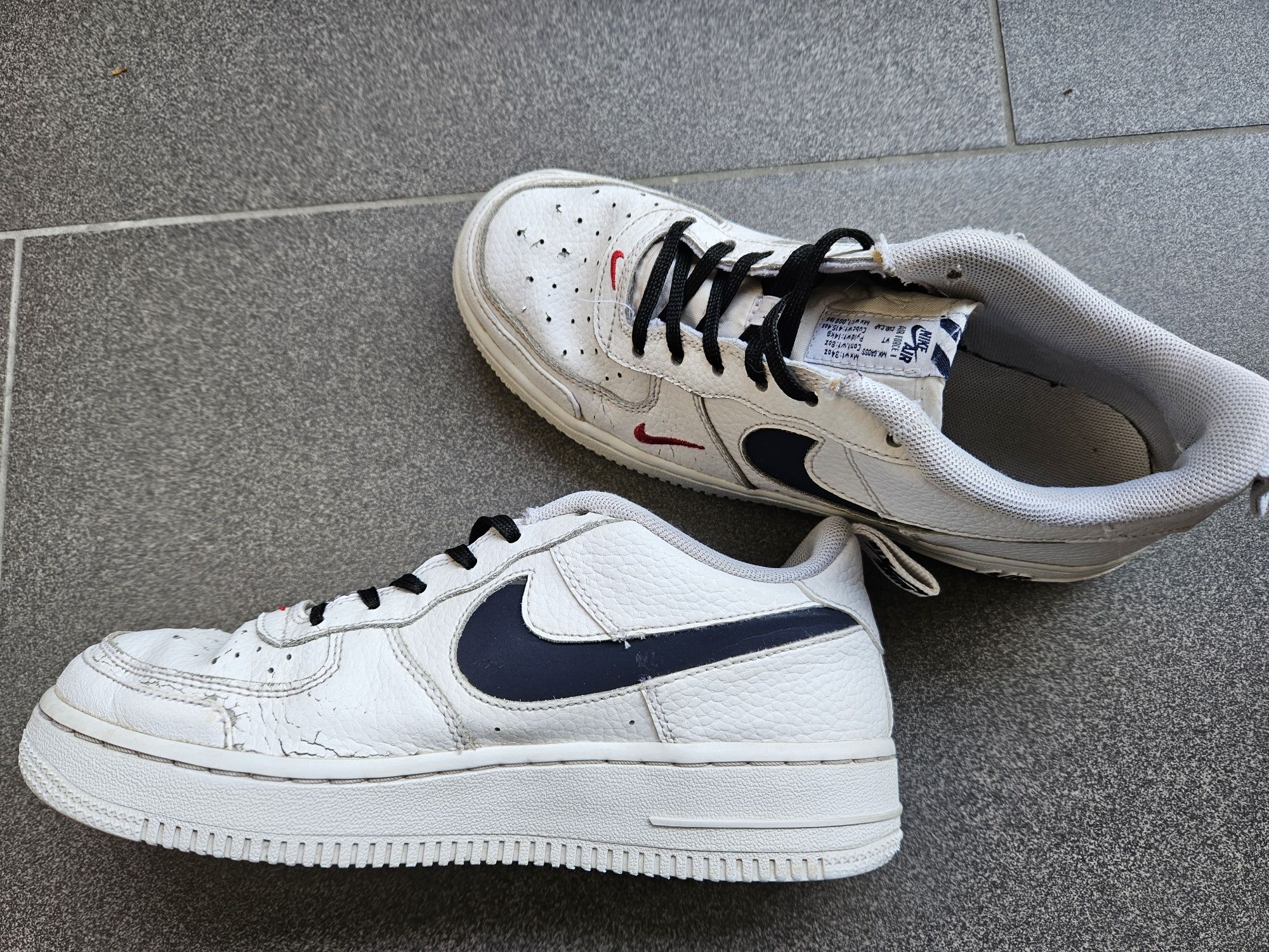 Adidasy Nike Air Force 1 r 37,5 wkl 23,5- 24 plus biale sznurówki