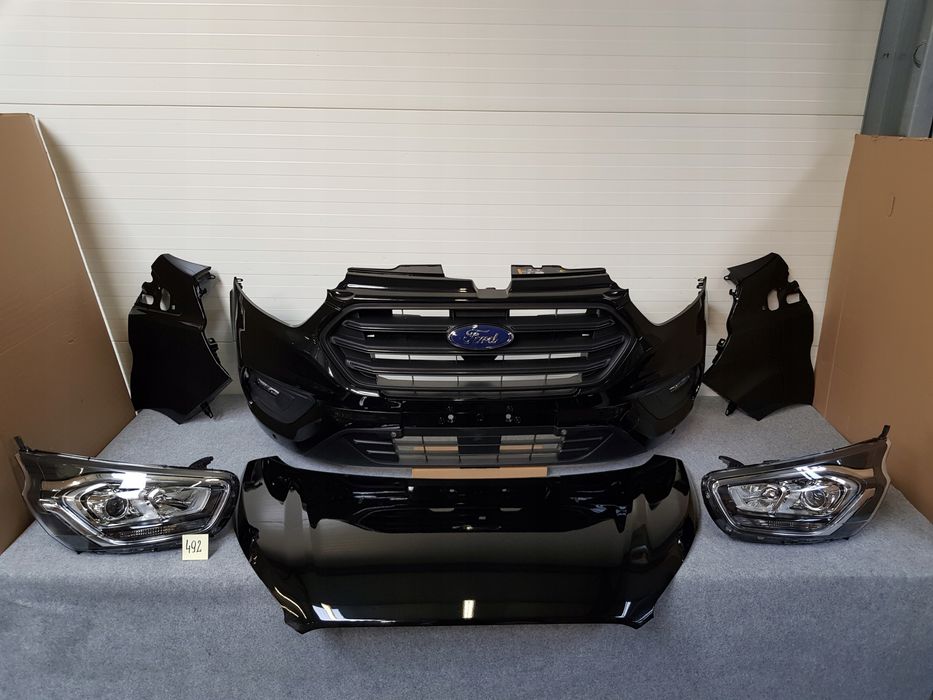 Zderzak Maska Lampy Led Błotniki Przód Ford Transit Custom Lift