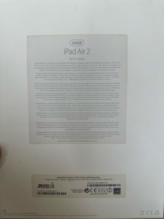 Apple ipad air 2 64gb wifi+lte