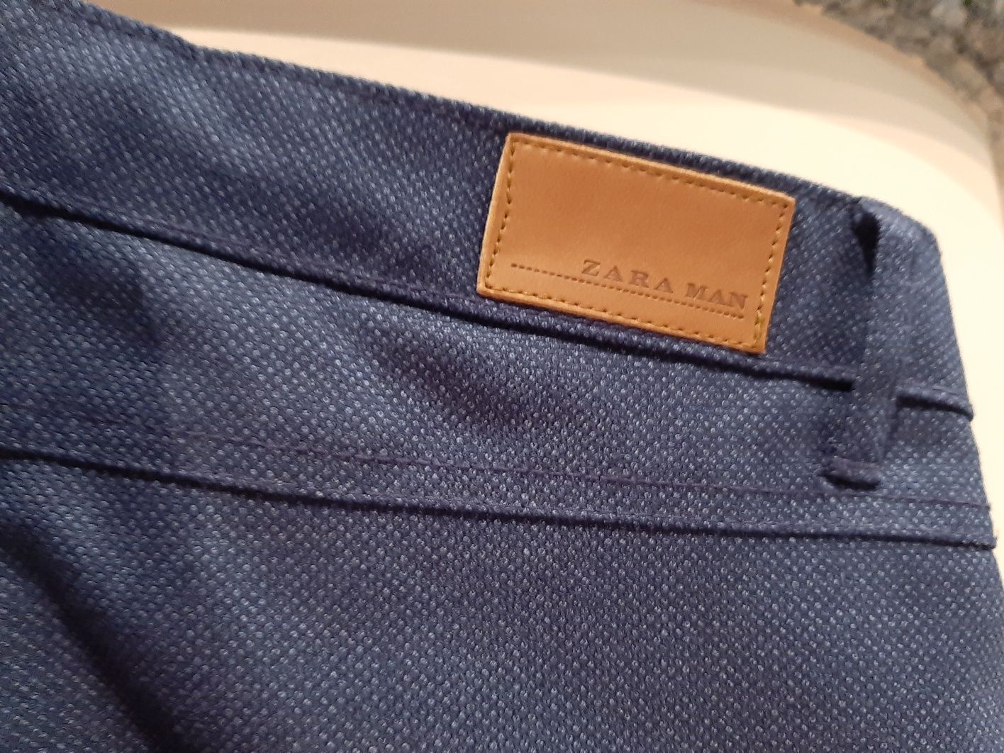 Spodnie Zara Man eleganckie 46 zwężane eleganckie garnitur święta tkma