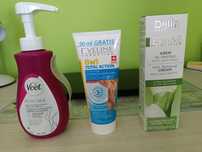 Kremy do depilacji (Veet, Eveline Cosmetics, Delia)