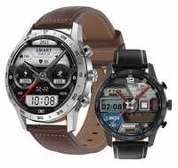 Smartwatch męski zegarek puls rozmowy menu pl ip68 dwa paski