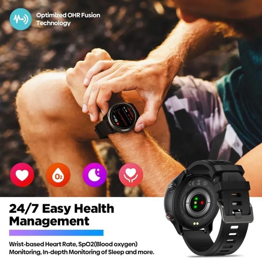 Новый Розумний годинник GPS Zeblaze Stratos 2 Lite. Чорні.