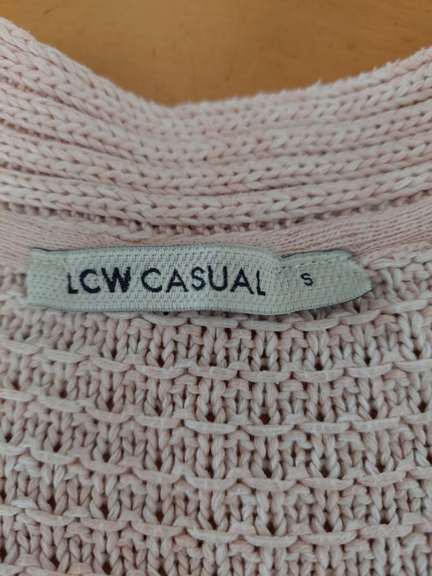 Sweter damski lcw casual jasnoróżowy S