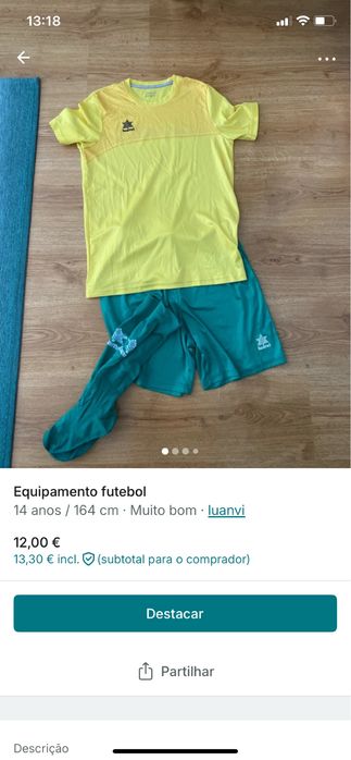 Equipamento futebol Leao Altivo