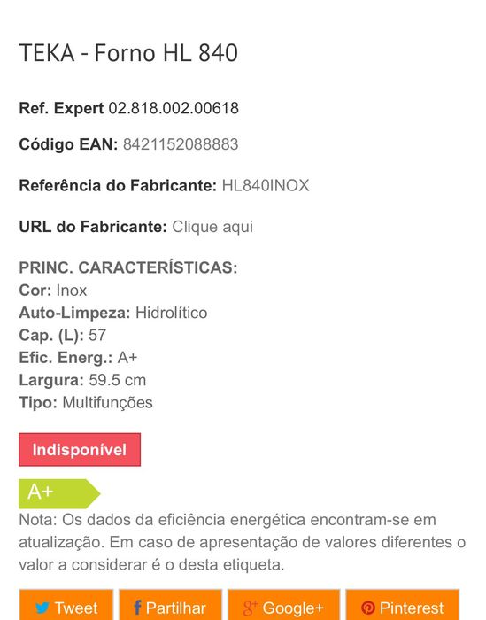 Forno de encastrar Teka HL840