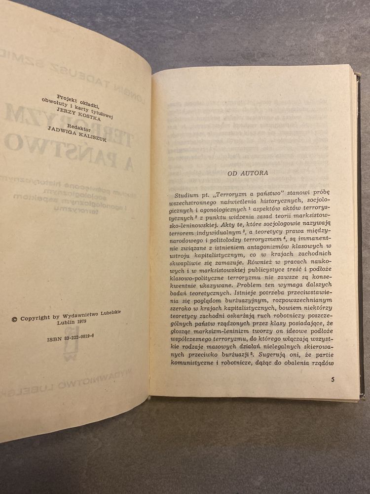 Terroryzm a państwo Longin Tadeusz Szmift