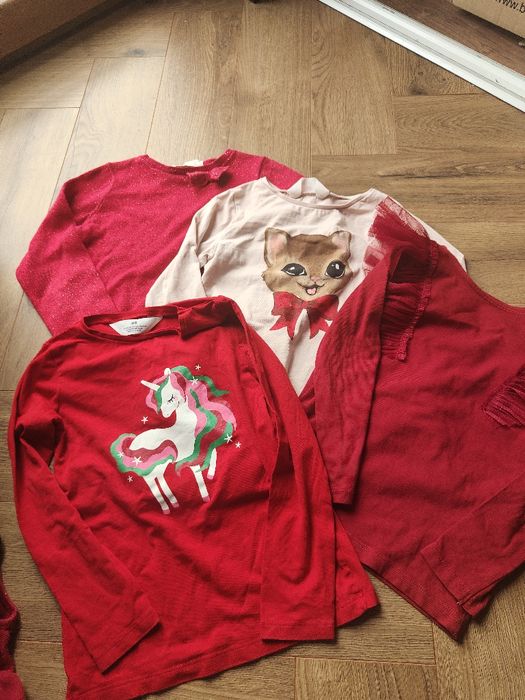 H&M ubranka świąteczne dla dziewczynki 110/116