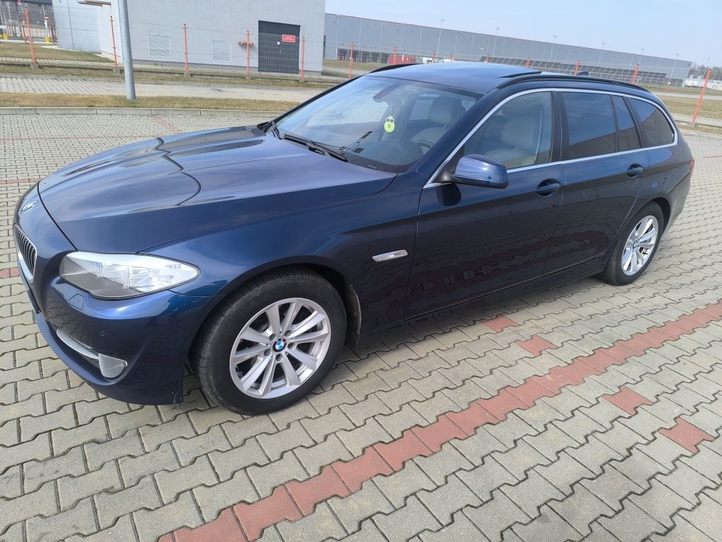 BMW f11 PANORAMA  piękna niebieska oryginał lakier