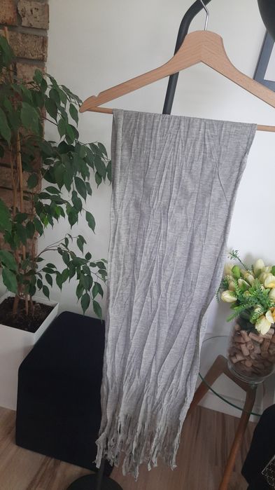 Szalik szary bawełniny