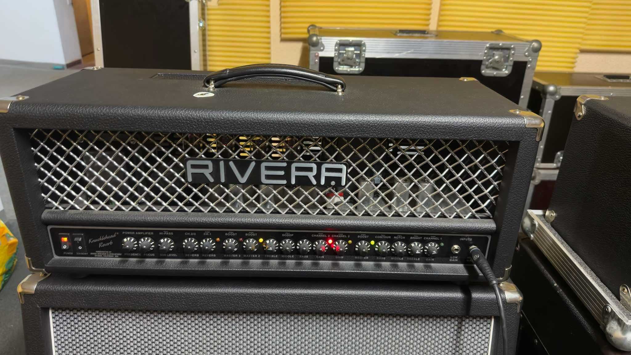 2x head Rivera Knucklehead Reverb 100W, 2x paczka 4x12 i footswitch