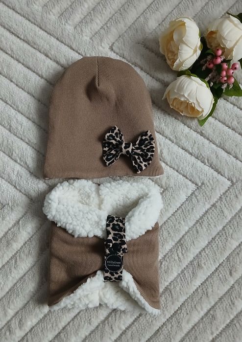 Czapka z kominem handmade