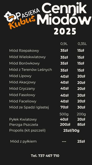Miód Wielokwiatowy Pasieka Kubuś