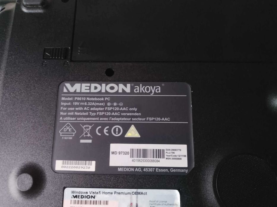 laptop medion akoya p8610 na czesci