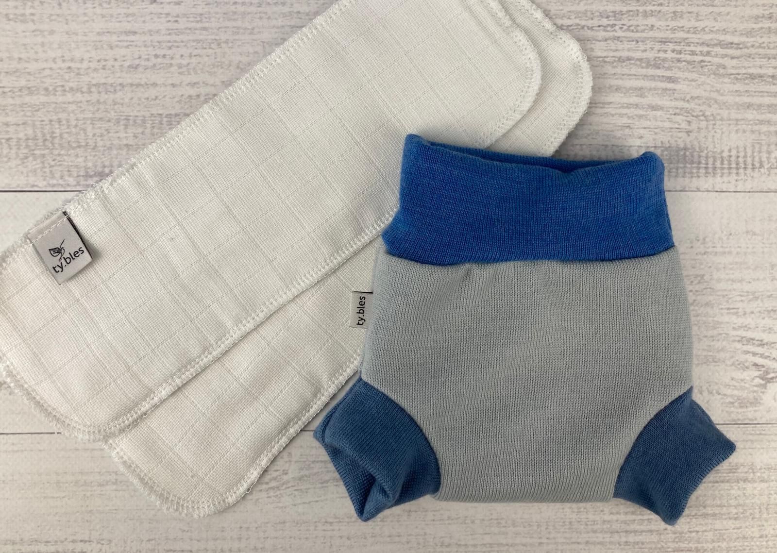Gatki wełniane wool NB pieluszka wełna otulacz 50/56 100% merino wkład