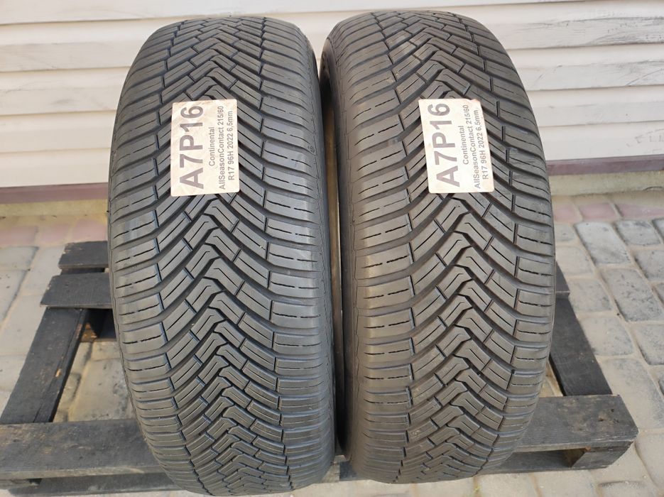 215.60.17 dwie opony Wielosezonowe Continental AllSeasonContact