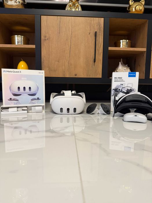 Gogle Meta Oculus Quest 3 128GB VR + Uchwyt BOBOVR M3 PRO Head Strap