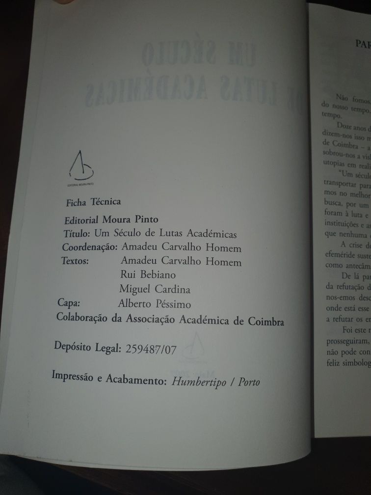 Um Século de Lutas Académicas - Livro