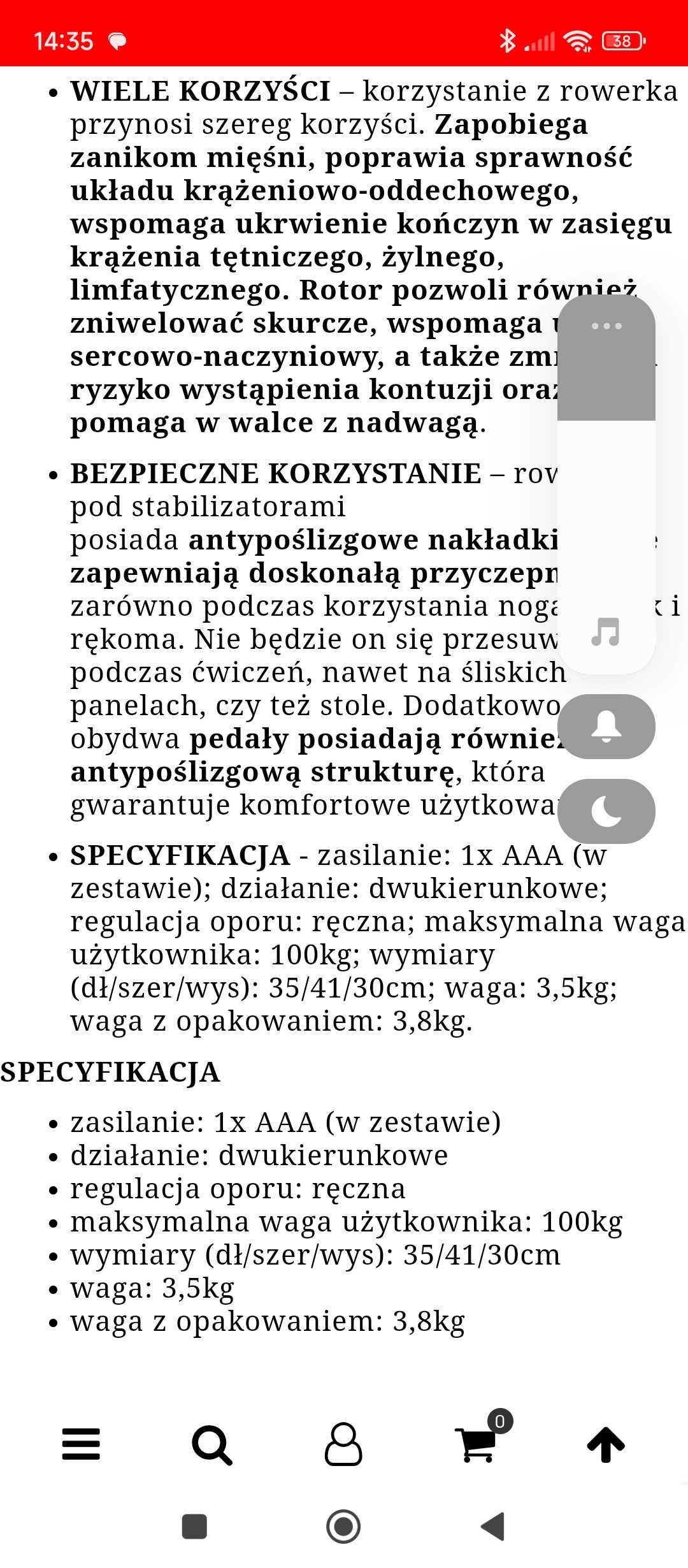 Rowerek rehabilitacyjny dla seniora