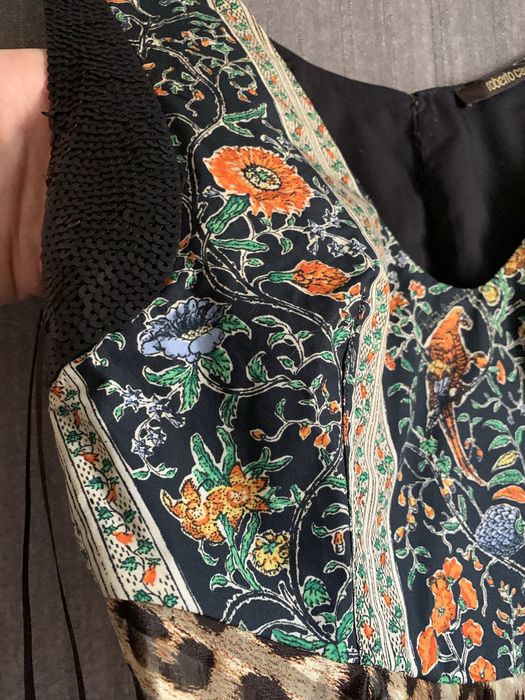 Roberto Cavalli женстий топ шелк декорацыя розмер 38