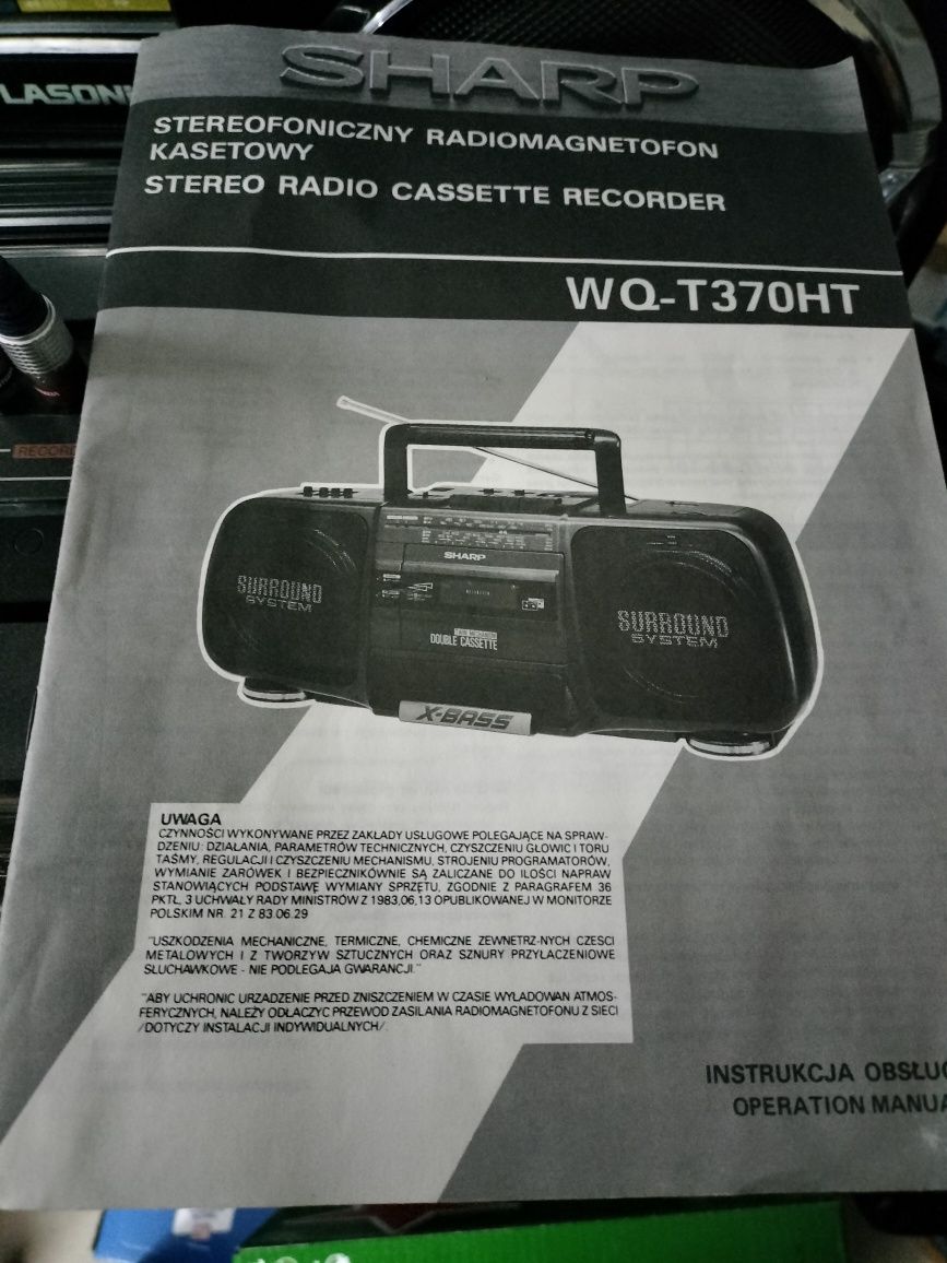 Boombox radiomagnetofon Sharp wq-370HT