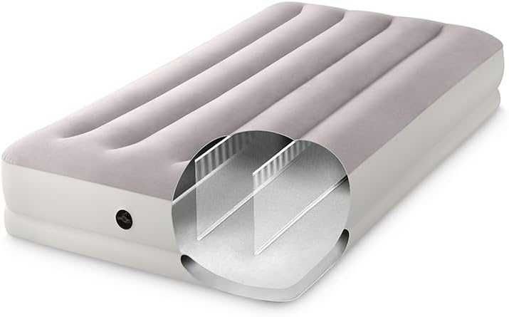 MATERAC z pompką USB 1os. 191x99x30 welurowy dmuchany INTEX 64177 h116