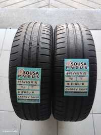 2 pneus semi novos 195-65r15 michelin - oferta dos portes 85 EUROS