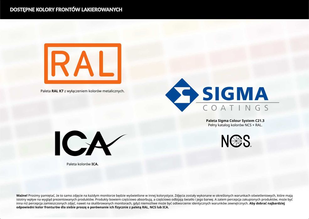 LAKIER Kuchnia ROMA meble szafki kuchenne mat TRANSPORT wycena [DW]