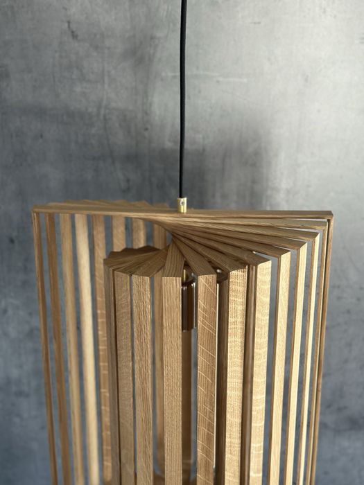 Żyrandol , Lampa wiszacąca dąb naturalny. Do salonu, korytarz,design