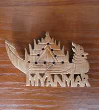 Birma (Myanmar) magnes drewniany hand made