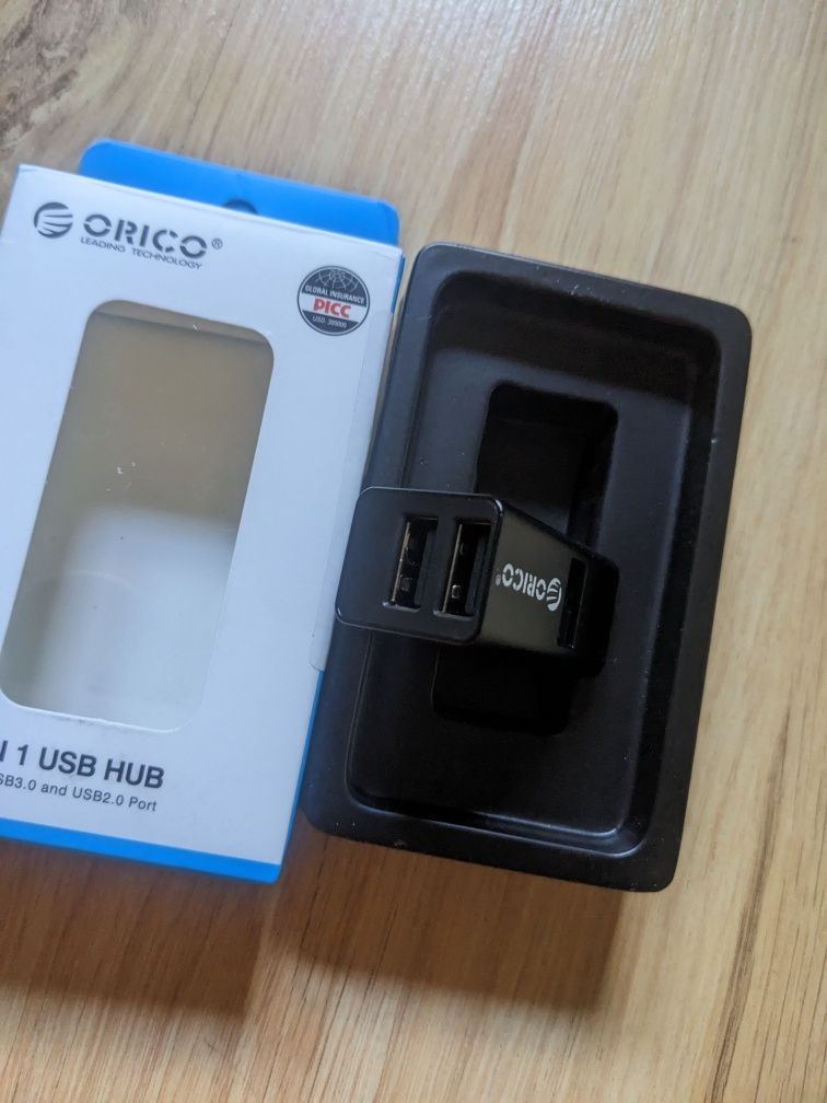 Оригінальний якісний фірмовий USB hub ORICO 3.0 3 в 1