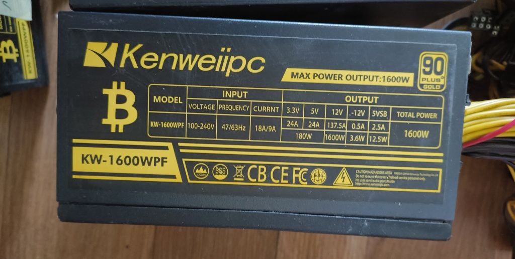 1600Вт Очень мощный блок питания Блоки питания Kenweiipc KW-1600wpf
